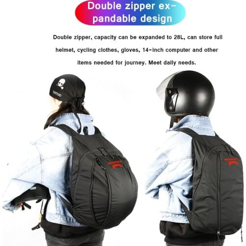 Motorcycle Travel Luggage Bags 20-28L Expandable Backpack Helmet Large Capacity Waterproof Laptop Motorcycle Bag For Riding
