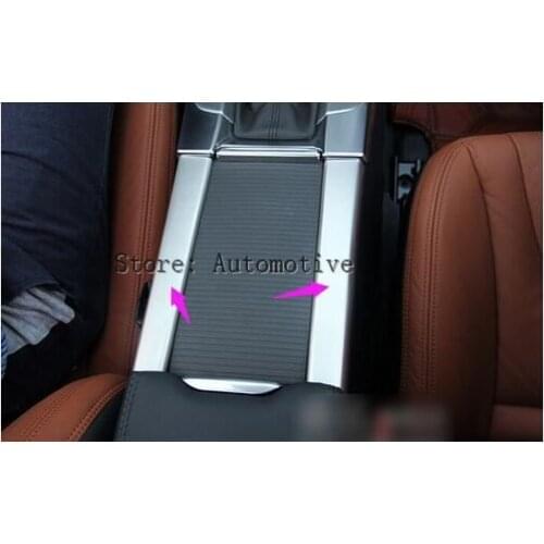 Chrome central Armrest cup holder panel side cover 2pcs For Volvo XC60 2015 2014 2013 2012 2011 2010 2009