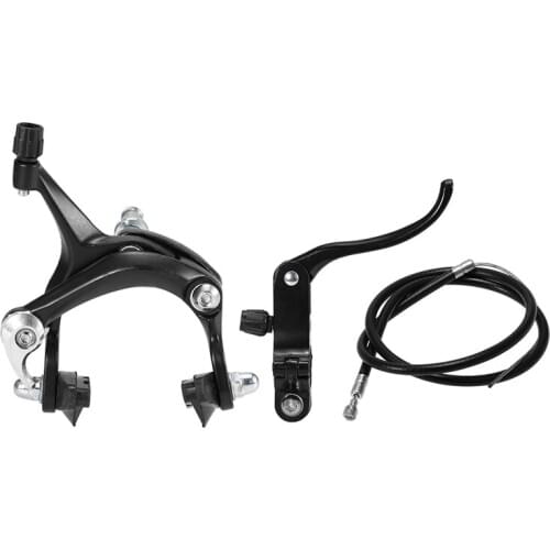 Front Fixie Road Bike Cruiser Brake Set Bike Brake Kit Bike Caliper Brake Kit Side Pull Brake Set For Most Fixie Bike Black