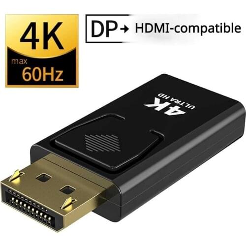 DP To HDMI-compatible Max 4K/1080P Display Port DP Male To HDMI-compatible Female Adapter Black High Quality Converter For HDTV