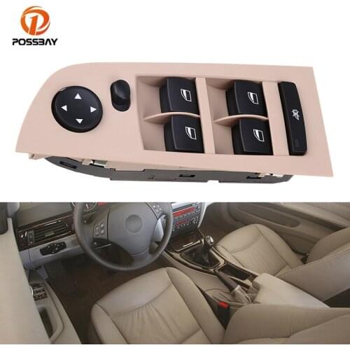 POSSBAY Car Beige Panel Window Mirror Switch Control Interior Parts 61319217331 for BMW 3-Series E91 Wagon/Touring 2006-2012