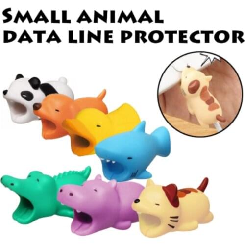 DROPSHIP Cable Bite Protector for Iphone cable Winder Phone holder Accessory cable biters dog rabbit cat Animal doll squishy toy