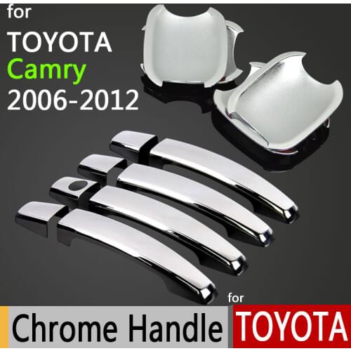 For Toyota Camry 2006-2011 Luxurious Chrome Door Handle Covers Accessories Stickers Car Styling 2007 2008 2009 2010 Aurion XV40