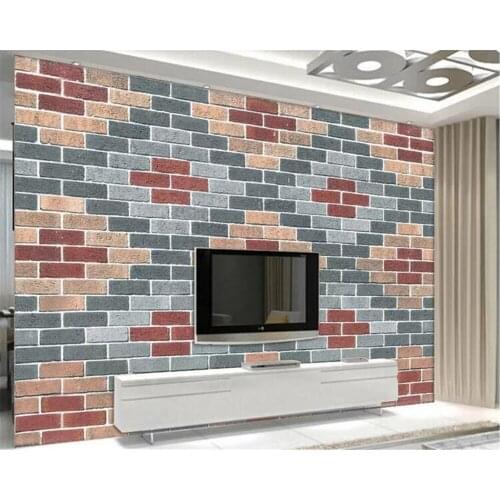 Beibehang behang Custom silky wallpaper 3d Nordic style brick wall background wall painting TV sofa wallpaper home decorations