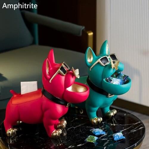 Light Nordic Luxury Box Of Animal Creative Fabric Statue Decoration Room Storage Table Coffee Decoration For Home Accessories