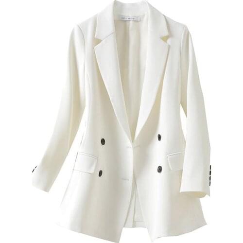 Spring And Autumn Blazer Women Suit New 2021 Blazers Womens Suits Short Slim Fashion All-match Coat Female Jacket White