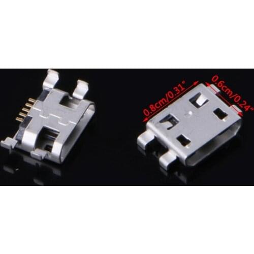 10 Pcs Type B Micro USB 5 Pin Female Charger Mount Jack Connector Port Socket New