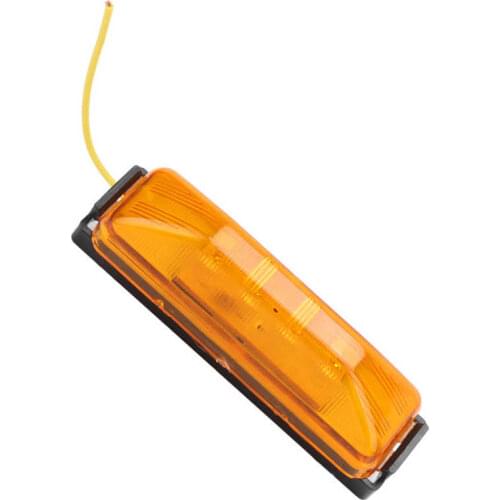 12/24V 4LED Side Marker Lamp Bright Amber Light Truck Light Waterproof Universal for Truck Trailer Lorry Car