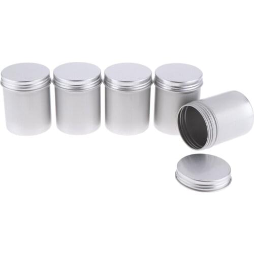 5pcs 80ml Empty Cosmetic Jars Lip Balm Aluminum Container with
