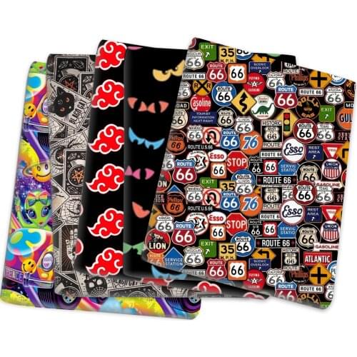 50*45cm Black Series Polyester Cotton Fabric Sheet Patchwork Sewing Fabrics Needlework Material DIY Handmade,1Yc18313