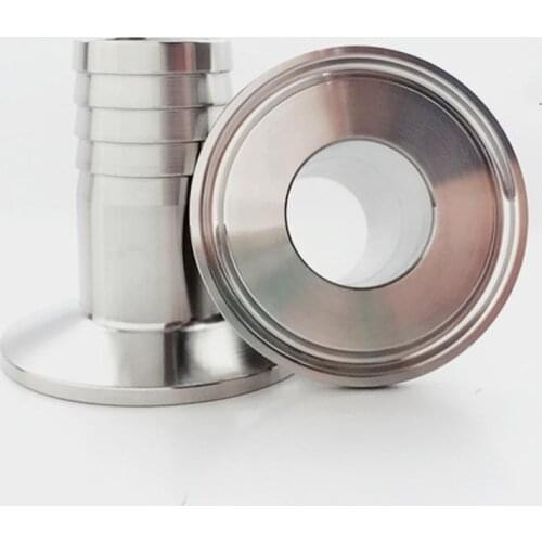 57mm 2.25" Hose Barb x 2.5" Tri Clamp SUS 316L Stainless Steel Sanitary Tri-Clamp Hosetail Coupler Fitting Home Brew