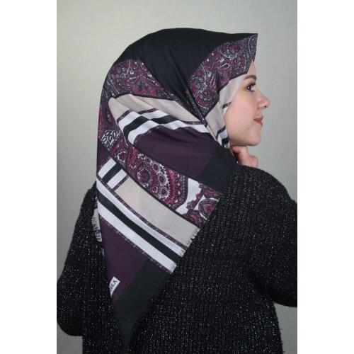 BONJELA PATTERNED COTON SCARF-DESEN-55-RENK-03