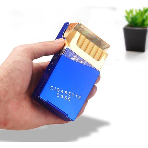 Case for Cigarette Metal Case Aluminum Cigar Cigarette Tobacco Holder Storage Case Pocket Box Able to Place in 20pcs Cigarette