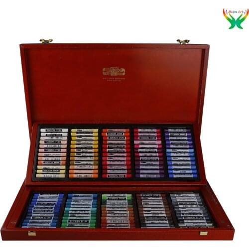 Czech Kohinoor Pastel Chalk Round 120 Color Wooden Box Oily Water Chalk for Art Students water soluble pencils