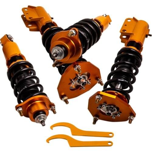 Coilover Damper Shock Absorber Coil Spring Strut Suspension Kits for Mitsubishi Lancer Mirage Ralliart FWD 2002- 2006 Adj Height