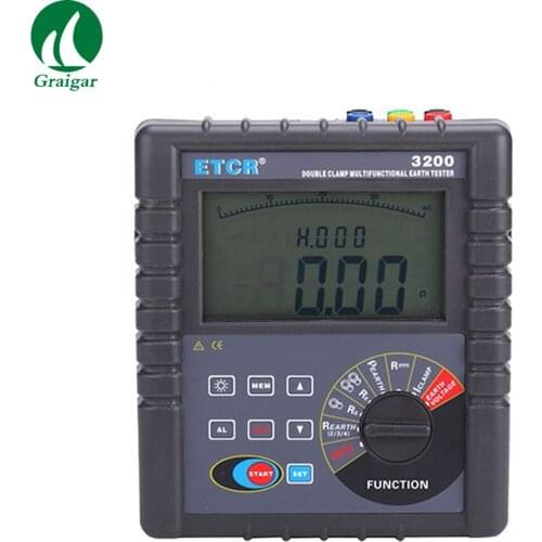 ETCR3200 Double Clamp Earth Resistance Soil Resistivity Tester Ground Resistance ETCR-3200
