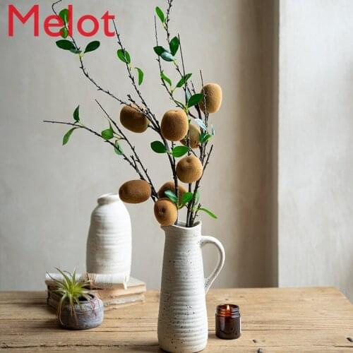 Simulation Kiwi Fruit Branches Fake Flower Furnishings Living Room Flower Arrangement Window Soft Decoration TableTop Decoration