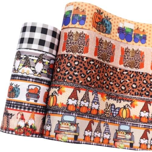 5 yards 1-1/2inche Halloween Pumpkin Leopard Handmade DIY Heat Transfer Ribbon Ribbon Thread Ribbon Rib Ribbon Ribbon