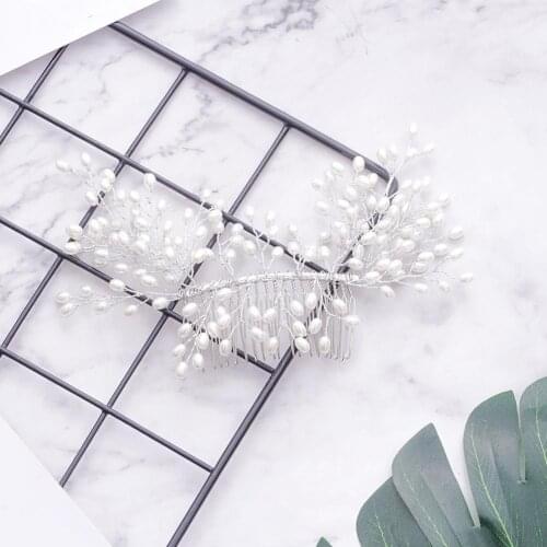 Fashion Bride Bridal Hair Comb Wedding Headwear Women Faux Accessories Hair Clip Beautiful Fantastic Parties Hair Proms F0Q8