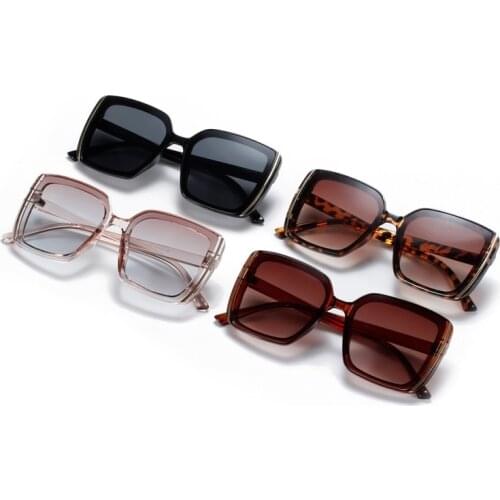 Fashion Men Women Korean Style Retro Popular Semi-Metal Oversized Frame Sunglasses Eyewear