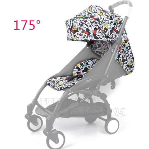 New Babyyoya Yoyo Stroller 175 Degree Sun Cover and Seat Cushion Set Yoyo Baby carriage Accessories Sun Cover Canopy Seat