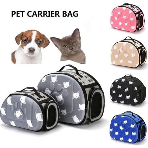 Dog Carrier Bag Pet Cat Travel Handbag EVA Large Capacity Breathable Shoulder Bag Foldabe Sac for Less Than 5kg Puppy Dog Cat