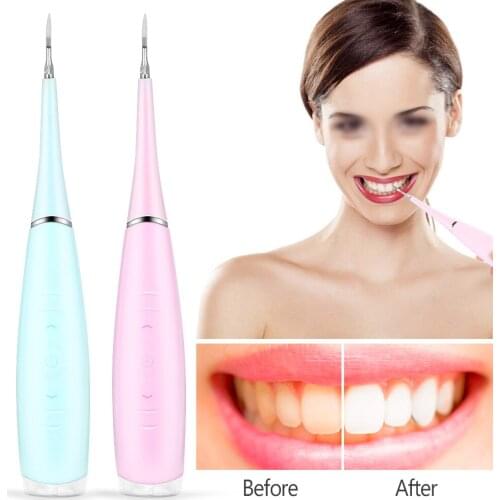 Portable Electric Sonic Dental Scaler Tooth Calculu Remover Tooth Stain Tartar Clean Tool Dentist Whiten Teeth Care Oral Hygiene