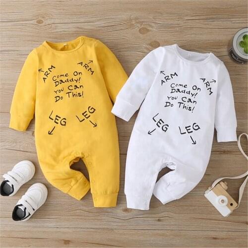 NASHAKAIT Long Sleeve Rompers Baby Solid Casual Sleepwear For Newborn Jumpsuit Baby Winter Clothes Baby Boy Print Jumpsuit