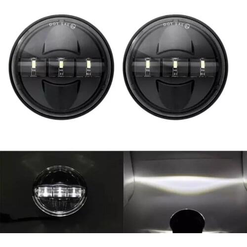 4-1/2" 4.5" LED Passing Light Fog Lamps For Harley Classic FLHR Road King ATV Motorcycle Projector Driving Auxiliary Spot Lights