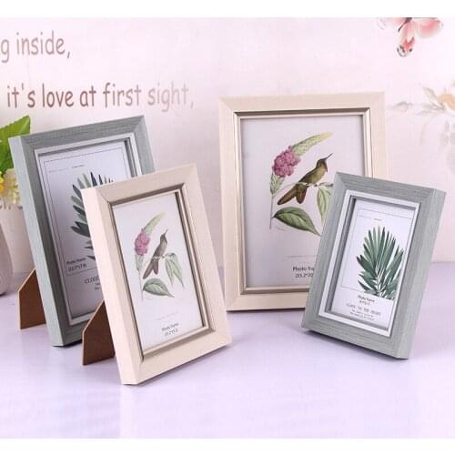 5 Sizes Rectangle Pictures Frames Resin Desk Table Decor Photo Frame with Transparent Organic Glass Wedding Family Photo Frames