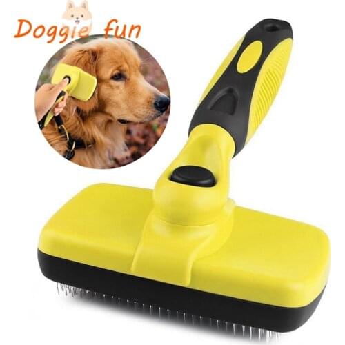 Premium Self Clean Hair Dog Brush Slicker Comfortable Small Large Dog Pet Grooming Tools Cat Fit Various Hair For Chihuahua Comb