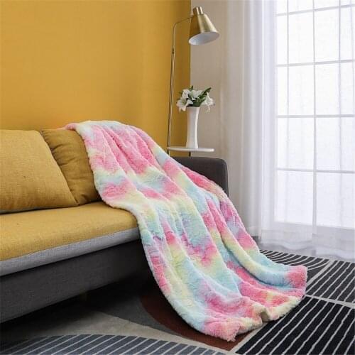 Warm Elegant Cozy With Fluffy Sherpa Throw Blanket Super Soft Long Faux Fur Coral Fleece BlanketBed Sofa Blankets Gift Pink