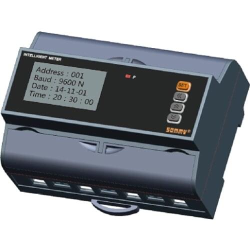 Three Phase Rail Mounting Energy Meter