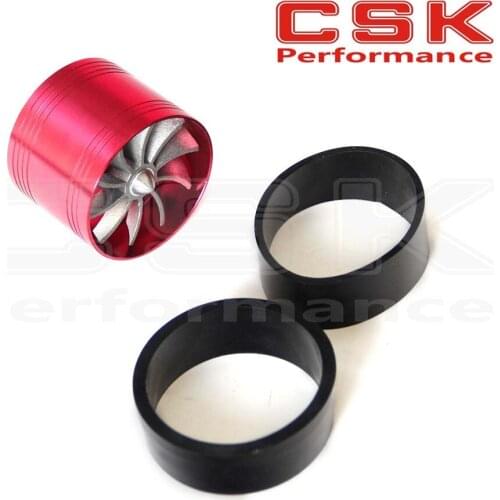 Universal Fit Turbo Single Fan Air Intake Fuel Saver Fan TURBONATOR Red
