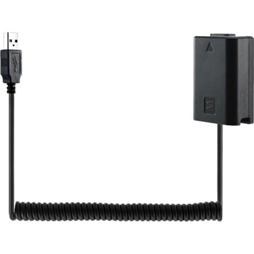 USB Charging Cable NP-FW50 Dummy Battery Spring Wire For Sony A7 A7R A7S A7M A7II A7S2 A7M2 A7R2 A6500 A6300 DC Coupler