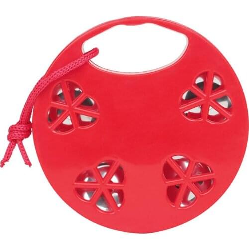 High Quality Music Percussion Hand Held Drum Tambourine Bells Orff Musical Instruments SY-100 Kids Child Gift Toy Red Tambourine