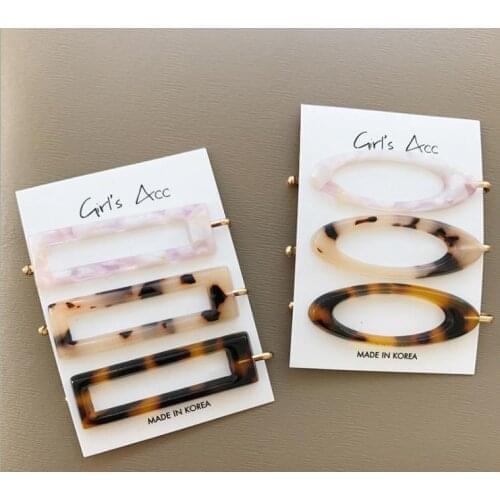 Fashion design Leopard printGeometric Print Hair Barrettes Ponytail Hair Clips Hairpins Accessories Vintage Women Hair Jewelry