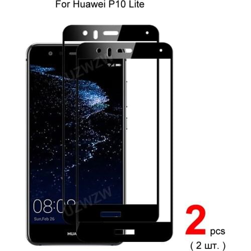 2pcs For Huawei P10 Lite Glass Full Cover Tempered Glass Screen Protector Protective Glass For Huawei P10 Lite