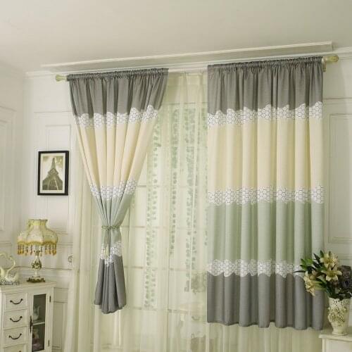 Balcony bedroom wide strip half blackout curtain Fabric