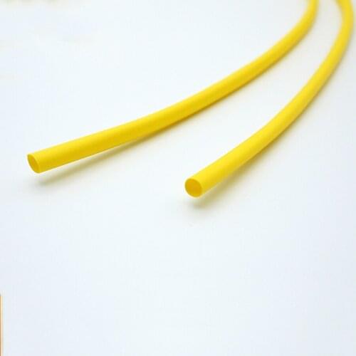 1-20Meters Yellow Flexible Soft Silicone Heat Shrink Tubing Diameter 1mm-12mm Thick Wall 2500V High Temperature