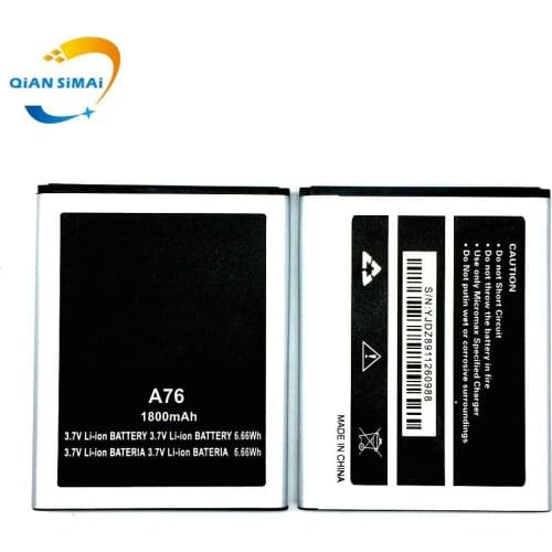 1PCS new 100% high quality A76 battery for micromax A76 mobile phone in stock free shipping +track code
