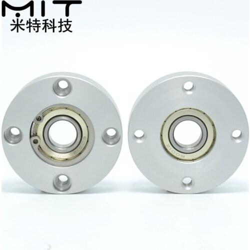 1pcs Aluminum Flange Round Housing Single Bearings with Housings Bearing seat assembly Direct Mount Unbuckled ring diameter 3mm