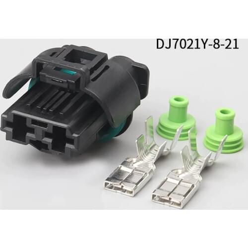 1544317 10SETS DJ7021Y-8-21 6.3mm 2Pin AMP Car Electrical Wire Connectors for Audi ,BMW,Honda,Toyota,NISSAN AND other models