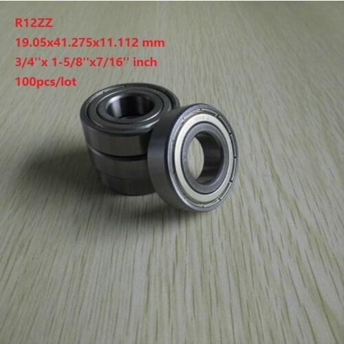 100pcs/lot R12ZZ R12 ZZ Z 3/4''x 1-5/8''x7/16'' inch sealed Deep Groove Ball bearing 19.05x41.275x11.112mm