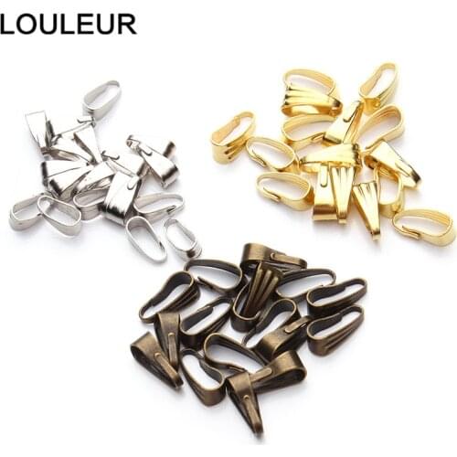 100pcs/lot Bail Clasps Care Buckle Charm Pendant Clips Clasps Necklace Pendant Connector For DIY Jewelry Making Supplies