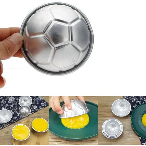 2Pcs Ball Cake Mold Soccer Ball Half Round Tin Pan Baking Decorating Icing