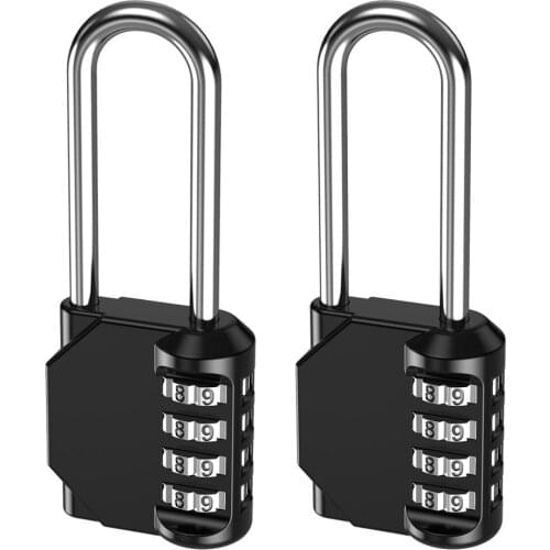 ORIA 2PCS Dial Digit Padlock Security Alloy Combination Code Number Lock Padlock Lock for Drawer Cabinet Gym