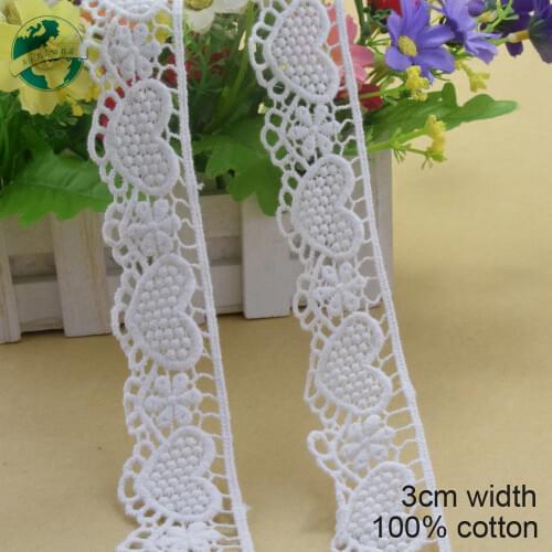 3cm 100% cotton lace sewing ribbon guipure lace trim or fabric warp knitting DIY Garment Accessories free shipping#3212