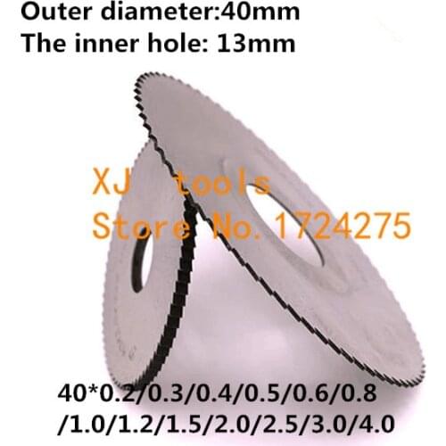 5PCS HSS milling cutter 40*0.2/0.3/0.4/0.5/0.6/0.8/1.0/1.2/1.5/2.0/2.5,Slotting cutter,saw blade milling cutter,milling pin tool