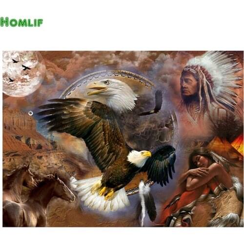 5d DIY Diamond Painting indians 3d Picture of Rhinestones diamond embroidery needlework cross-stitch 5D for Home Decoration